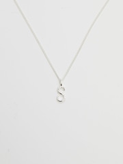 Simply Silver Silver Tone Sterling 925 Polished and Cubic Zirconia Initial Pendant - Image 6 of 6
