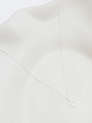 Simply Silver Silver Tone Sterling 925 Polished and Cubic Zirconia Initial Pendant - Image 3 of 4