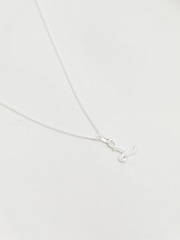 Simply Silver Silver Tone Sterling 925 Polished and Cubic Zirconia Initial Pendant - Image 2 of 4