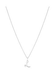 Simply Silver Silver Tone Sterling 925 Polished and Cubic Zirconia Initial Pendant - Image 3 of 4