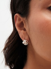 Simply Silver Silver Tone Sterling 925 Polished Knot Stud Earrings - Image 2 of 4