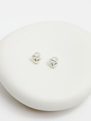 Simply Silver Silver Tone Sterling 925 Polished Knot Stud Earrings - Image 4 of 4