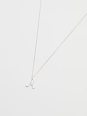 Simply Silver Silver Tone Sterling 925 Polished and Cubic Zirconia Initial Pendant - Image 2 of 6