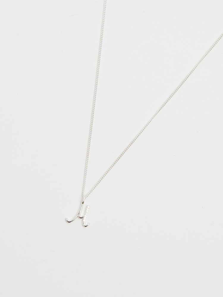 Simply Silver Silver Tone Sterling 925 Polished and Cubic Zirconia Initial Pendant - Image 2 of 6