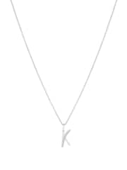 Simply Silver Silver Tone Sterling 925 Polished and Cubic Zirconia Initial Pendant - Image 1 of 4