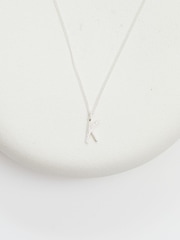 Simply Silver Silver Tone Sterling 925 Polished and Cubic Zirconia Initial Pendant - Image 2 of 4