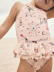Ecru Circus Halter Neck Peplum Swimsuit (3mths-7yrs) - Image 2 of 7