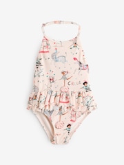 Ecru Circus Halter Neck Peplum Swimsuit (3mths-7yrs) - Image 4 of 7