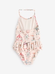 Ecru Circus Halter Neck Peplum Swimsuit (3mths-7yrs) - Image 5 of 7