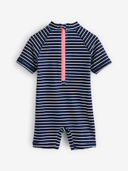 Navy Cherry Zip Back Sunsafe Swimsuit (3mths-7yrs) - Image 6 of 8
