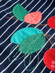 Navy Cherry Zip Back Sunsafe Swimsuit (3mths-7yrs) - Image 7 of 8