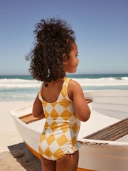 Ecru/Yellow Frill Leg Swimsuit (3mths-7yrs) - Image 3 of 8
