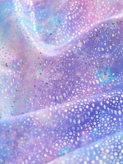 Purple Foil Frill Sleeve Sunsafe Swimsuit (3mths-10yrs) - Image 7 of 8