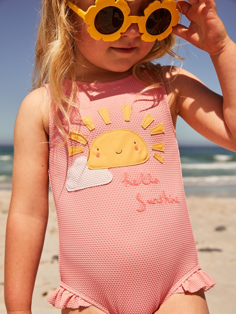 Pink Sunshine Frill Leg Swimsuit (3mths-7yrs) - Image 2 of 8