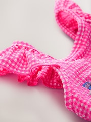 Pink Gingham Frill Shoulder Swimsuit (3mths-7yrs) - Image 7 of 8