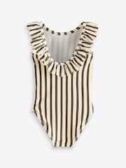 Negro/rayas blancas - Frill Neck Swimsuit (3mths-7yrs) - Imagen 8 de 11