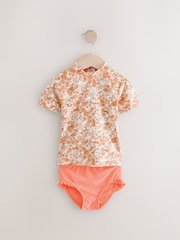 Ochre Yellow Ditsy Sunsafe Rash Vest Set (3mths-7yrs) - Image 5 of 8