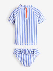 Blue/White Stripe Sunsafe Rash Vest Set (3mths-7yrs) - Image 5 of 8