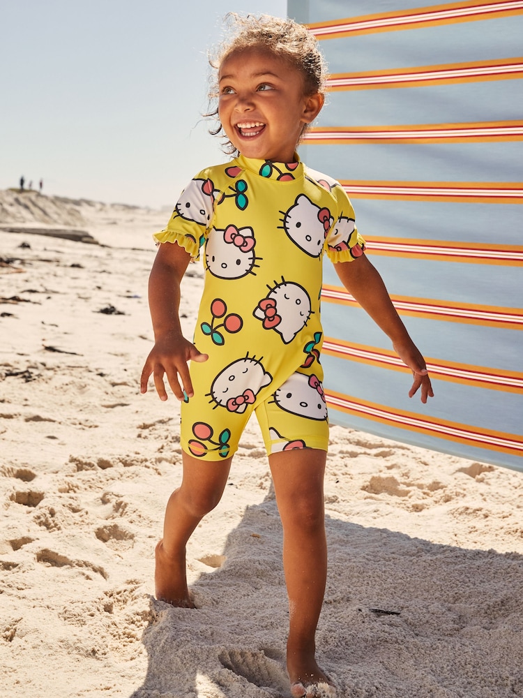 Yellow Hello Kitty License Sunsafe Swimsuit (3mths-7yrs) - Image 2 of 9