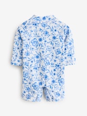 Blue Floral Baby Sunsafe Swimsuit (0mths-3yrs) - Image 6 of 7