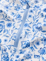 Blue Floral Baby Sunsafe Swimsuit (0mths-3yrs) - Image 7 of 7