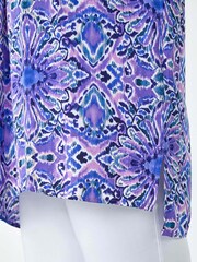 Roman Purple Printed Pleat Front Top - Image 5 of 5