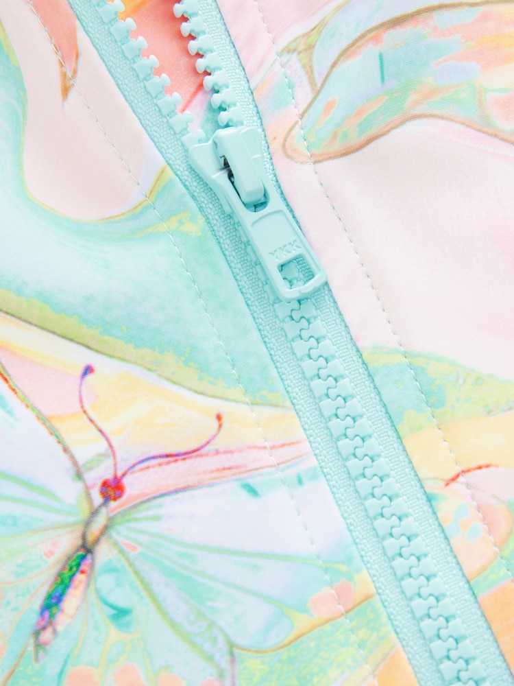 Papillon pastel multicolore - Maillot de bain Sunsafe à manches volantées (3mths-10yrs) - Image 8 of 9