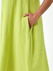 Roman Green Strappy 100% Cotton Pocket Dress - Image 5 of 5