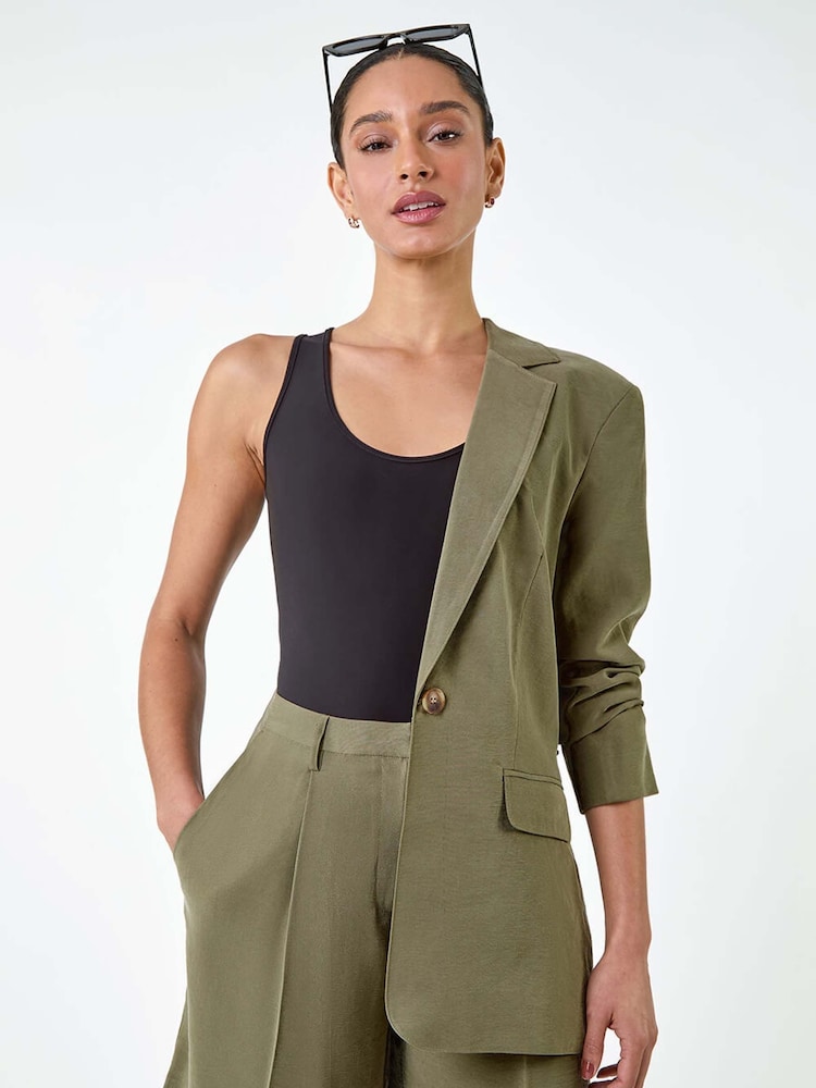 Dusk Green Tailored Pocket Detail Shorts - Image 1 of 5
