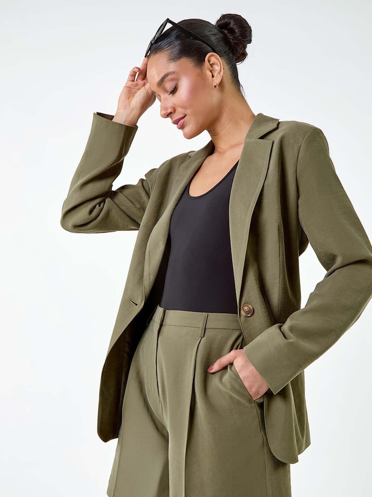 Dusk Green Tailored Pocket Detail Shorts - Image 2 of 5