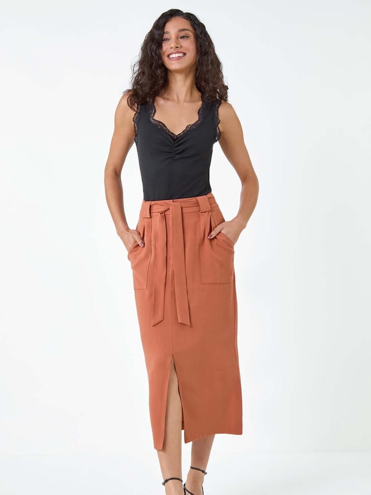 Dusk Belted A-Line Midi Skirt - Bild 2 von 5 Dusk Belted A-Line Midi Skirt - Bild 2 von 5