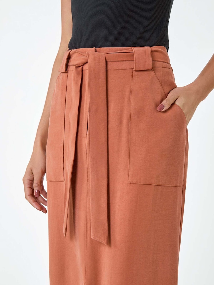 Dusk Belted A-Line Midi Skirt - Bild 5 von 5