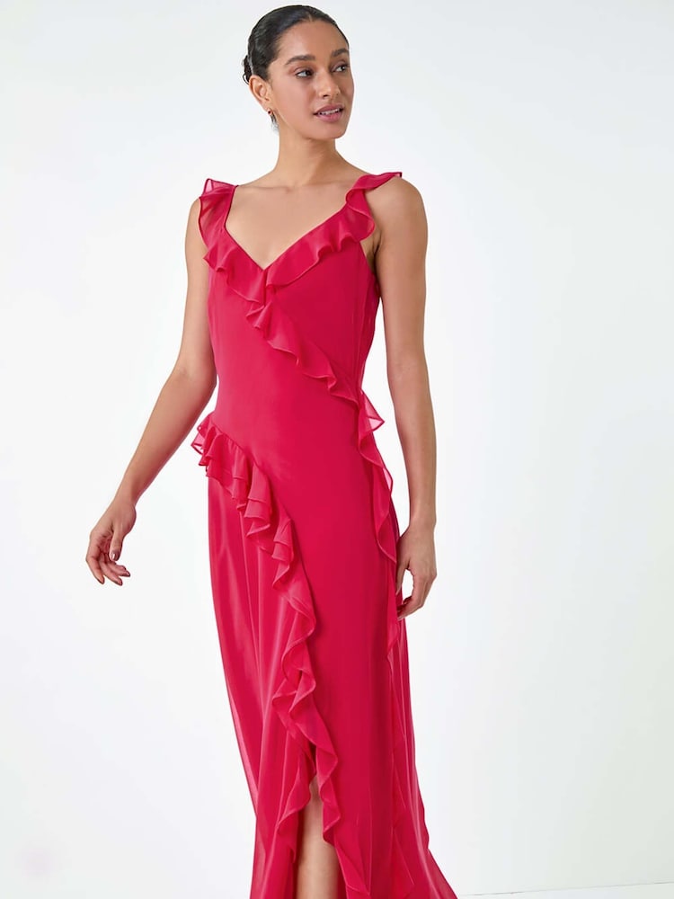 Dusk Asymmetric Frill Detail Maxi Dress - Bild 2 von 5 Dusk Asymmetric Frill Detail Maxi Dress - Bild 2 von 5