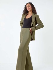 Dusk Green Elasticated Back Tailored Trousers - Image 1 of 5