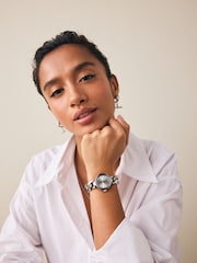 Silver Chunky Chain Waterproof Bracelet Watch - Image 2 of 4