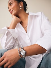 Silver Chunky Chain Waterproof Bracelet Watch - Image 3 of 4