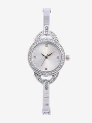 Silver Tone Sparkle Bracelet Watch - Image 1 of 3