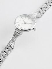 Silver Sparkle Bracelet Watch Set - Image 3 of 5