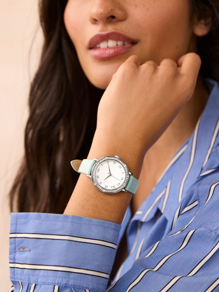Blue Sparkle PU Watch - Image 2 of 5