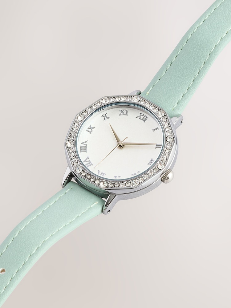 Blue Sparkle PU Watch - Image 5 of 5