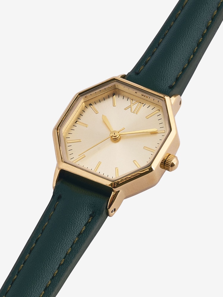 Green Octagon Dial Watch - Image 4 of 4