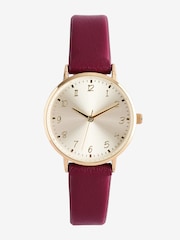 Burgundy Red Simple Strap Watch - Image 2 of 4