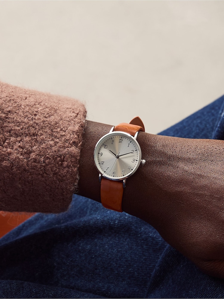 Tan Brown Simple Strap Watch - Image 1 of 4