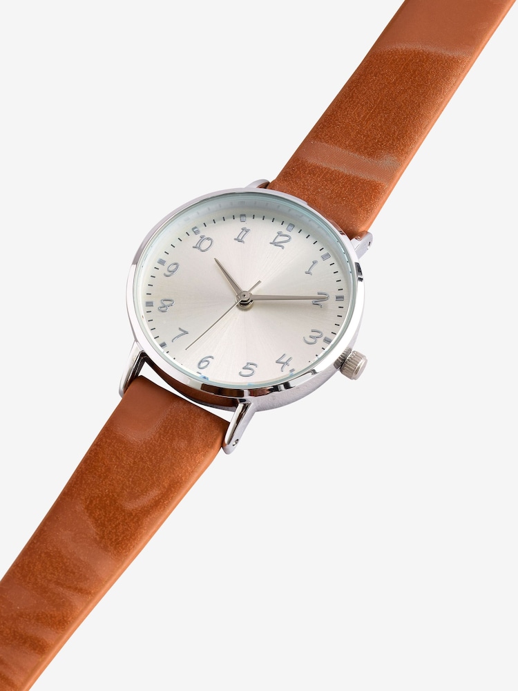 Tan Brown Simple Strap Watch - Image 4 of 4