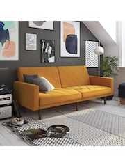 Dorel Home Mustard Paxson Linen Sofa Bed - Image 1 of 5