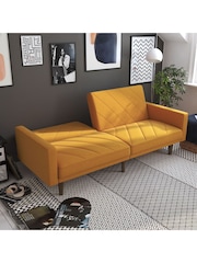 Dorel Home Mustard Paxson Linen Sofa Bed - Image 2 of 5
