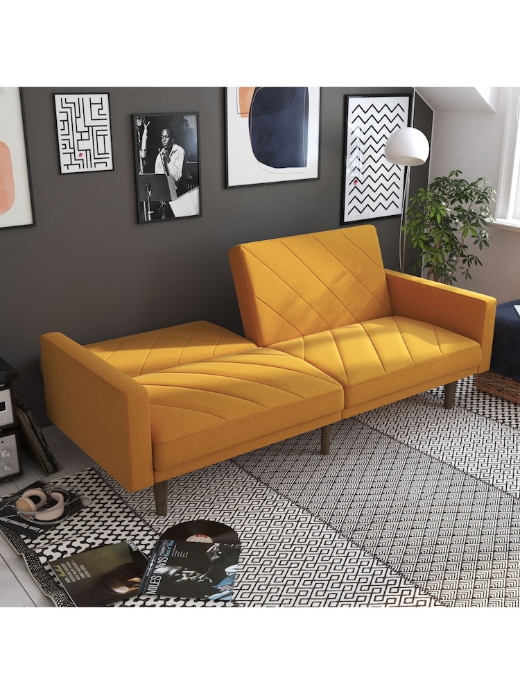 Dorel Home Mustard Paxson Linen Sofa Bed - Image 2 of 5
