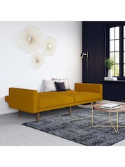 Dorel Home Mustard Paxson Linen Sofa Bed - Image 3 of 5