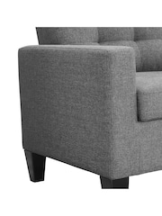 Dorel Home Grey Bowie Linen Large 2 Seater Sofa - Image 4 of 4