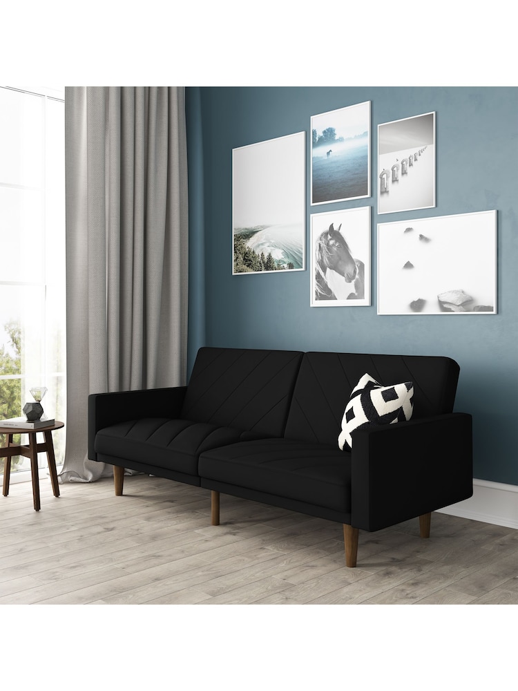 Dorel Home Black Paxson Linen Sofa Bed - Image 3 of 3
